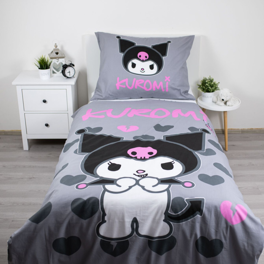 Hello Kitty Kuromi bedding cover 140x200cm, 70x90 cm – detailvaade 2