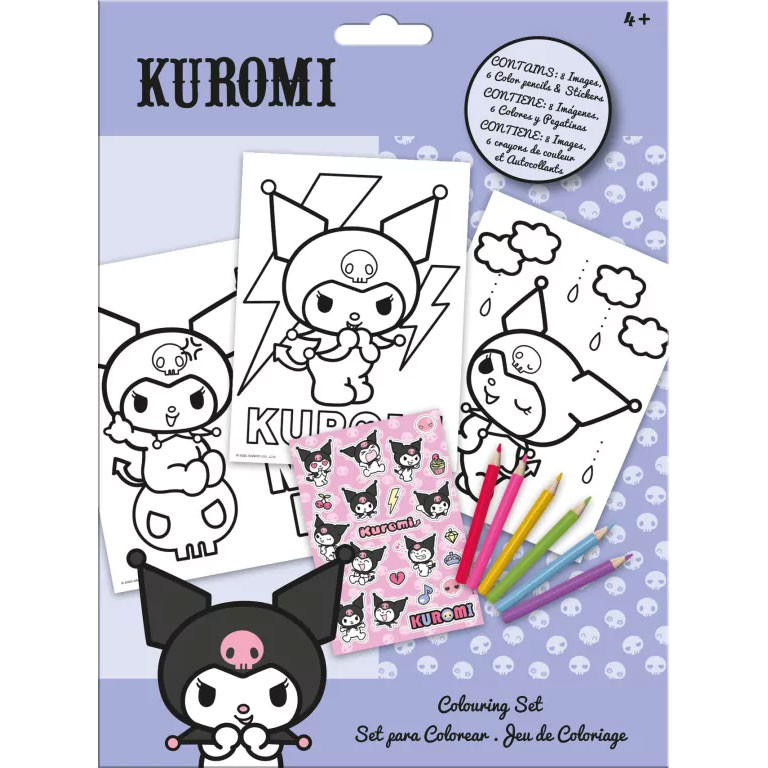 Hello Kitty Kuromi värvimiskomplekt kleepsudega – tootepilt