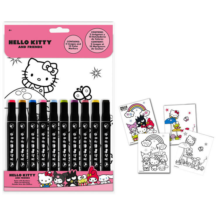 Hello Kitty numbrite järgi värvimisraamat – tootepilt