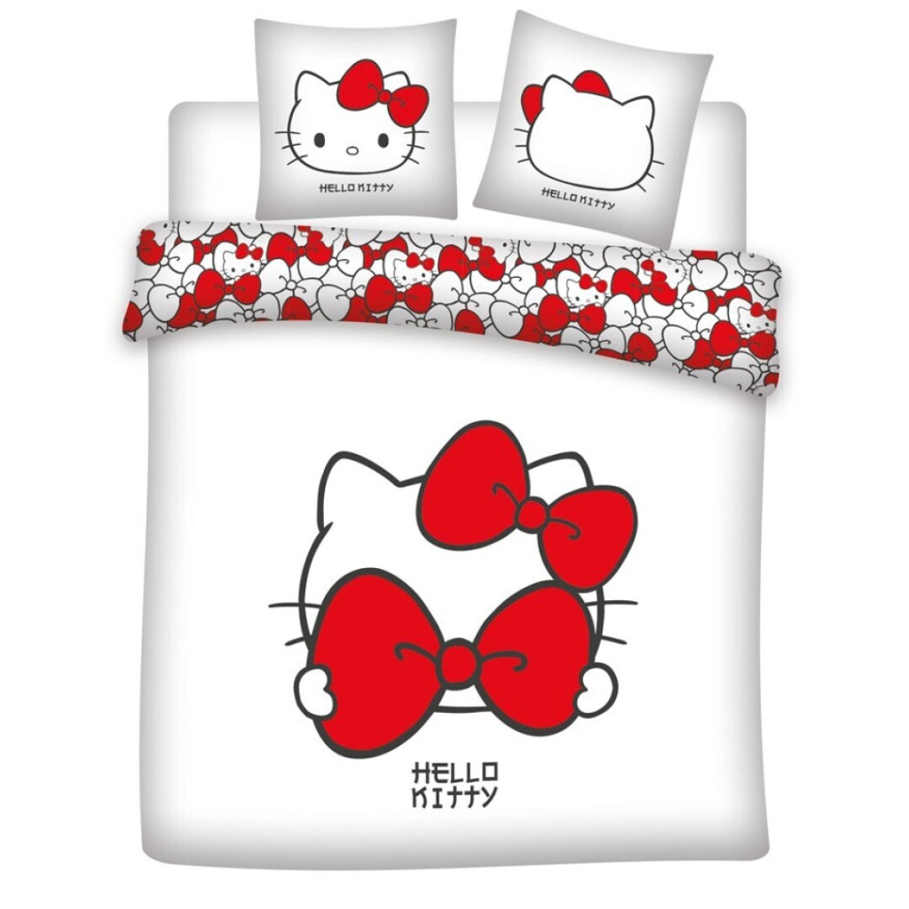 Hello Kitty Red Bow double, double tekikott 240x220cm, 65x65 cm – tootepilt