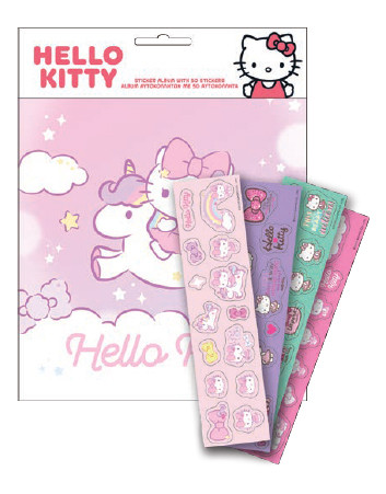 Hello Kitty Unicorn 50 kleepsuga kleepsualbum – tootepilt