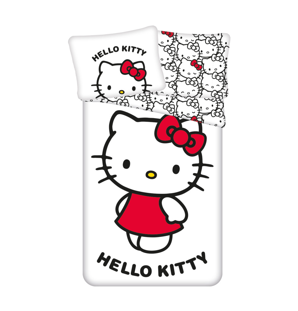 Hello Kitty White bedding cover 140x200cm, 70x90 cm – tootepilt