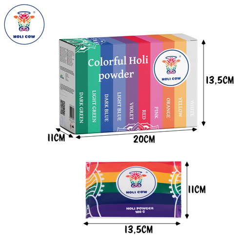 Holi Cow värvipulbri komplekt 27334, 10 × 100 g