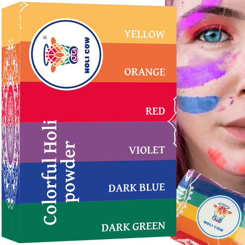 Holi värvipulbri komplekt, 6 × 100 g