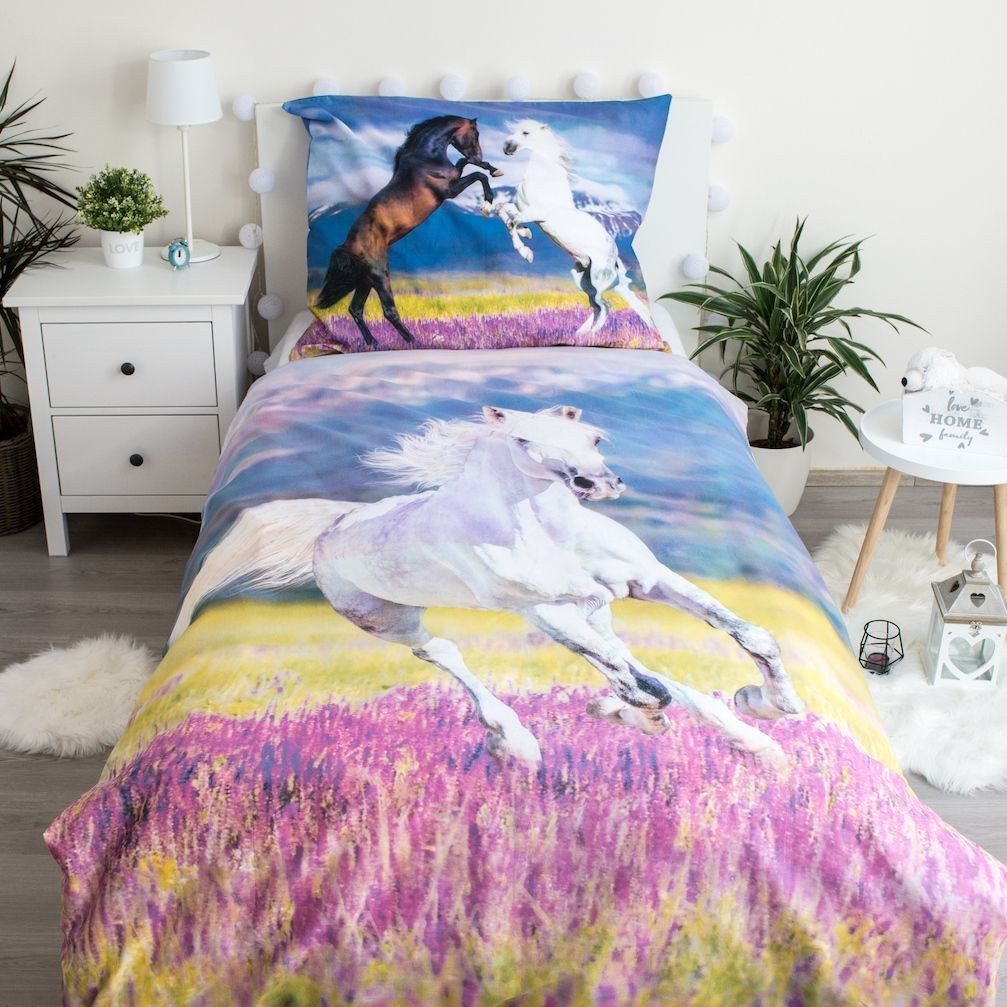 Horses Meadow bedding cover 140x200cm, 70x90 cm – detailvaade 2
