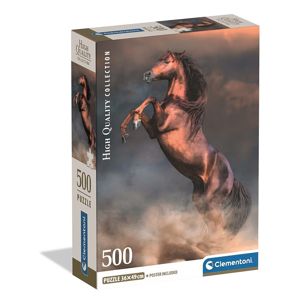Horses Wild Stallion 500-osaline Compact pusle Clementoni – tootepilt