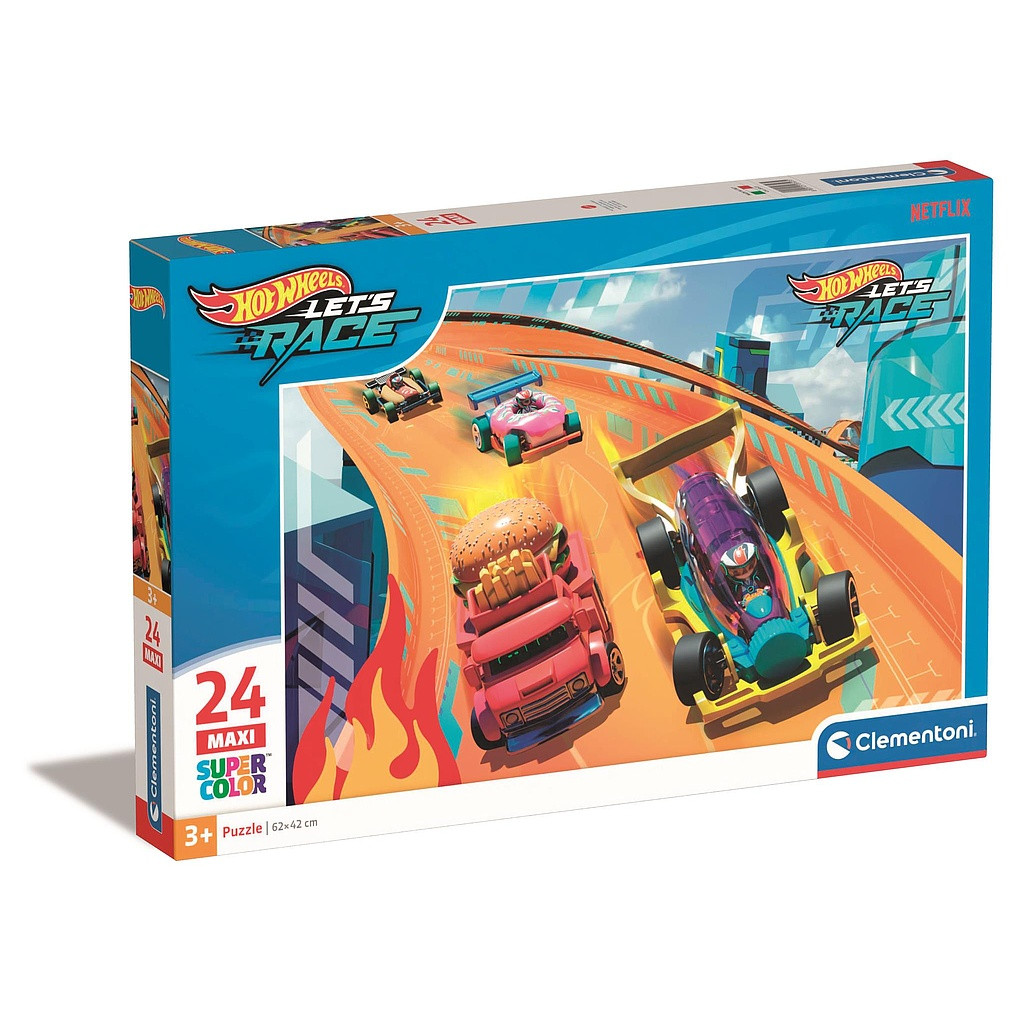 Hot Wheels Fire Track 24-osaline maxi pusle Clementoni – tootepilt