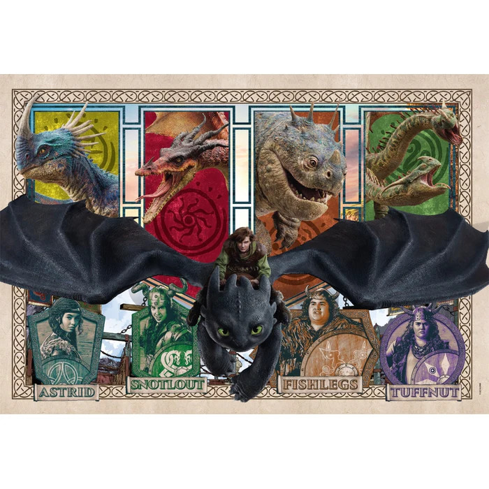 How To Train Your Dragon Mystic Skies 300-osaline Clementoni pusle – detailvaade 2