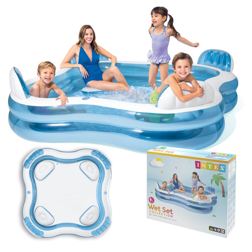 Intex 56475NP täispuhutav bassein nelja seljatoega istmega, 229 × 229 × 66 cm, 882 l
