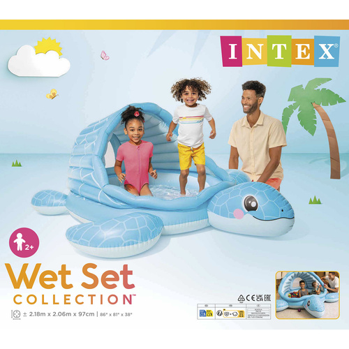Intex Turtle Cove Playland 48677NP kilpkonnakujuline varikatusega bassein, 218 × 206 × 97 cm