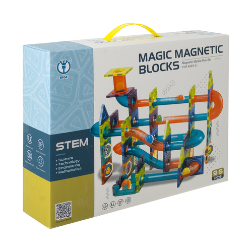 ISO TRADE 96-osaline magnetklotside kuuliraja komplekt lastele.