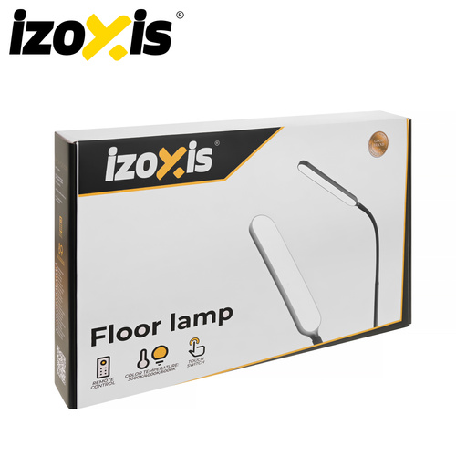 Izoxis LED-põrandalamp, 180 cm, must, puldi ja taimeriga