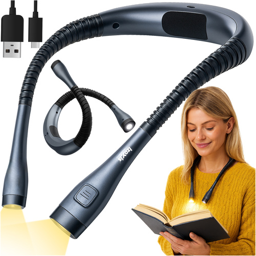 IZOXISe laetav LED-lugemislamp kaela ümber, USB-C