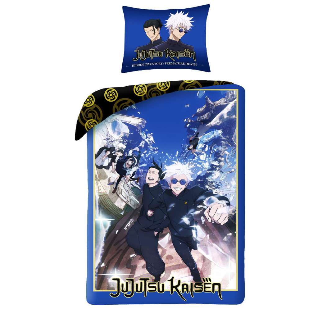 Jujutsu Kaisen Blue Energy voodipesukomplekt 140×200cm, 70x90 cm mikrokiud – tootepilt