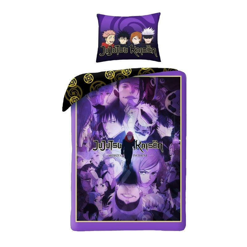 Jujutsu Kaisen Purple Energy voodipesukomplekt 140×200cm, 70x90 cm mikrokiud – tootepilt