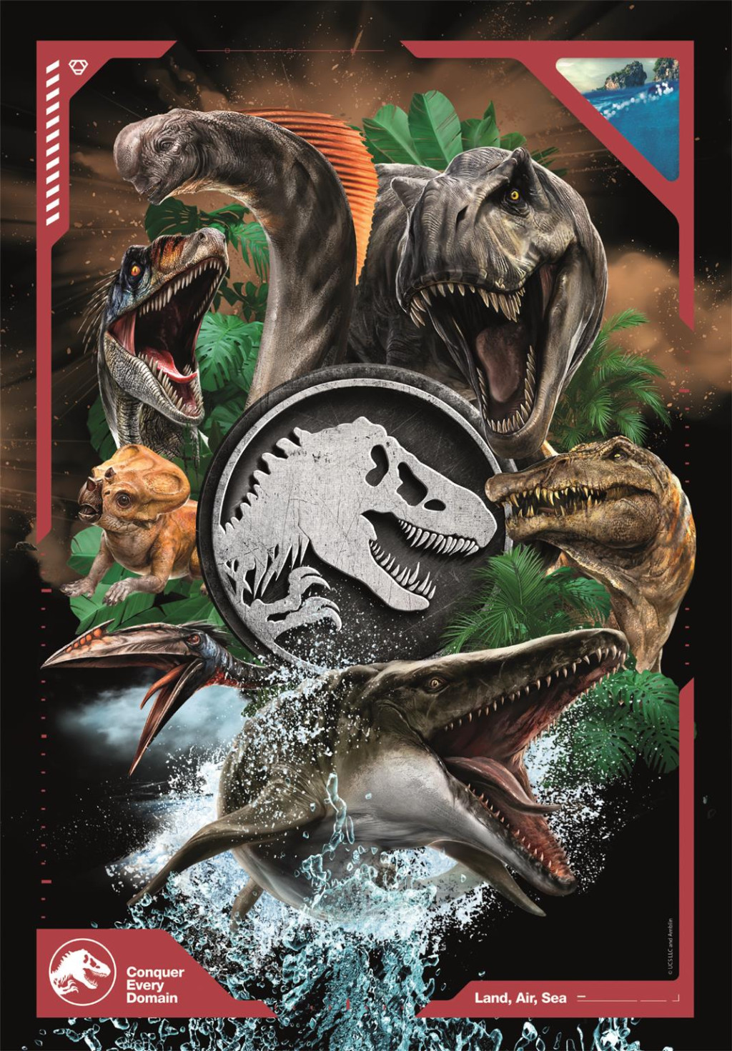 Jurassic World Dominance 180-osaline Clementoni pusle – detailvaade 2