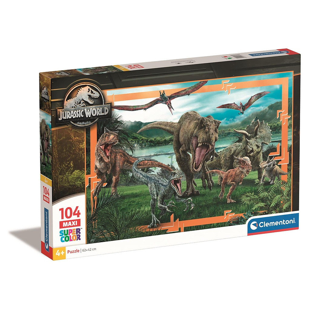 Jurassic World Predator-Prey 104-osaline maxi pusle Clementoni – tootepilt