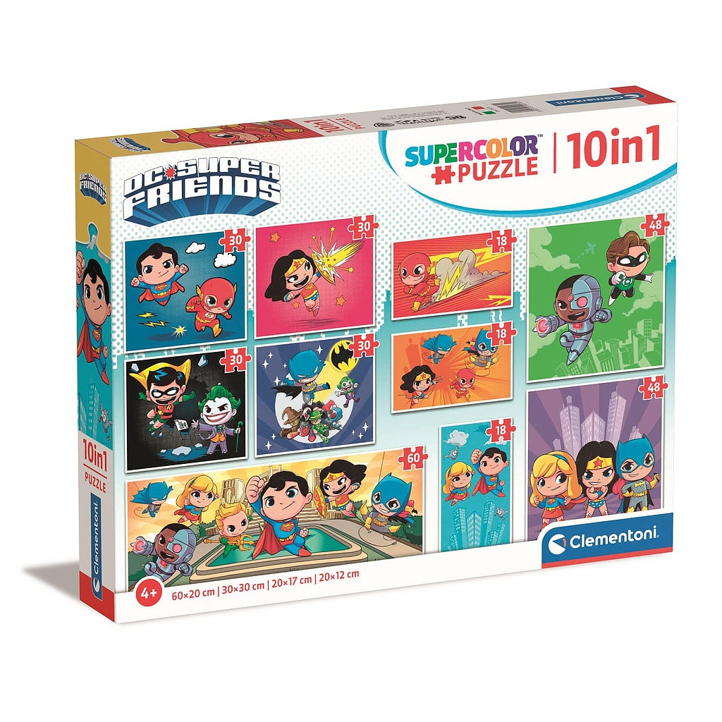 Jusice League Idols DC Super Hero 10-in-1 puslekomplekt Clementoni – tootepilt