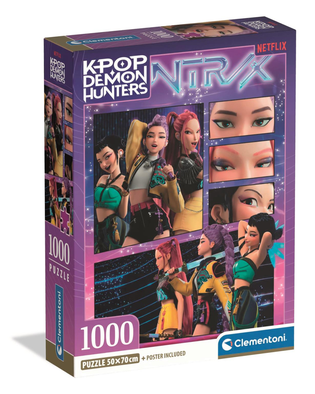K-pop Demon Hunters Cosmic 1000-osaline Compact pusle Clementoni – tootepilt