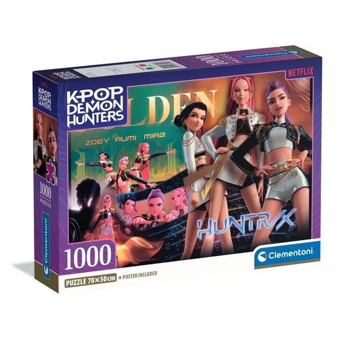 K-pop Demon Hunters Golden 1000-osaline Compact pusle Clementoni – tootepilt