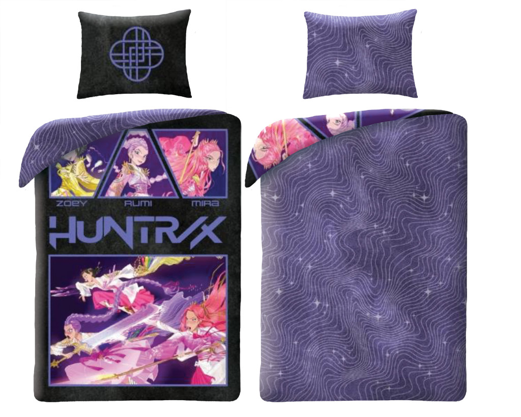 K-pop Demon Hunters Honmoon kahepoolne voodipesukomplekt 140×200 cm, 70×90 cm mikrokiud – tootepilt