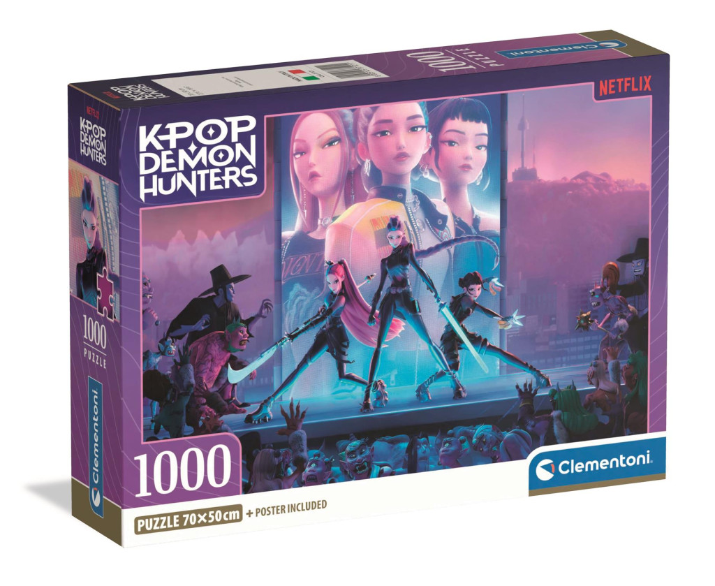 K-pop Demon Hunters Stage Warriors 1000-osaline Compact pusle Clementoni – tootepilt