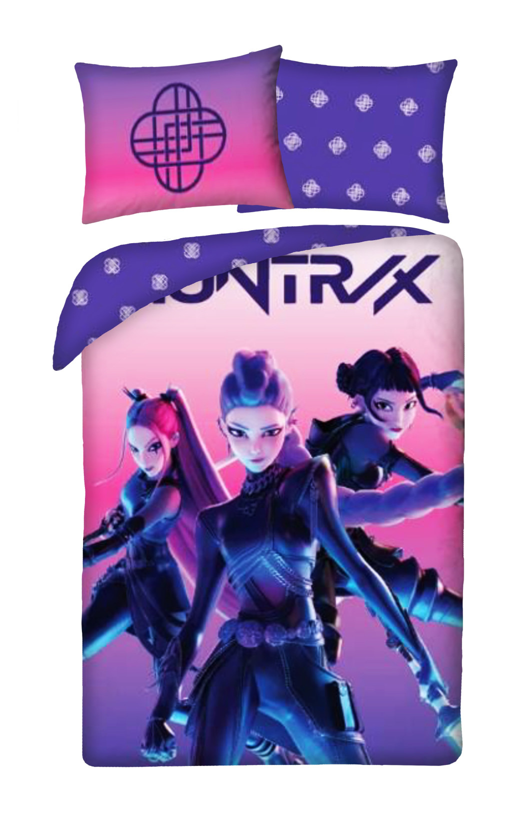 K-pop Demon Hunters Warriors voodipesukomplekt 140×200cm, 70×90 cm – tootepilt