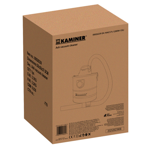 Kaminer tuhaimur ODK006 26239, 15 l