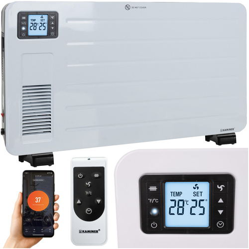 KAMINER ZIFLO 2300 W elektriline konvektor WiFi-juhtimise ja puldiga.