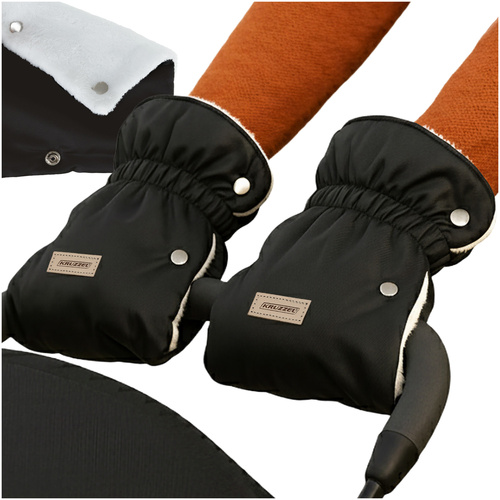 Kruzzel soojad käru käemuhvid, mustad, 2 tk