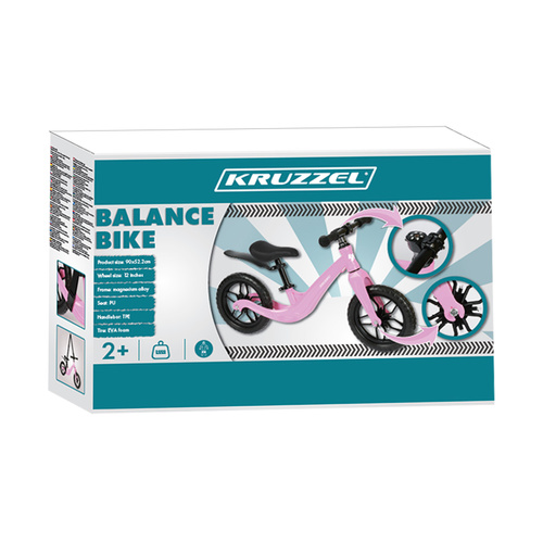 KRUZZELi 12-tolliste ratastega jooksuratas alates 2. eluaastast, roosa