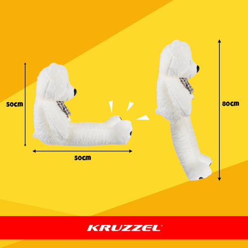 Kruzzeli kreemikas kaisukaru lipsuga, 100 cm.