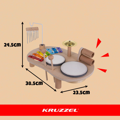 Kruzzeli puidust muusikalaud õppimiseks ja mängimiseks.