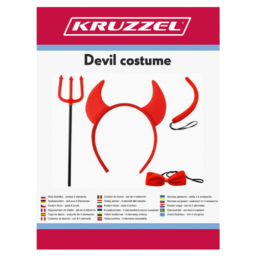 Kuradikostüümi komplekt S22140, 4 osa