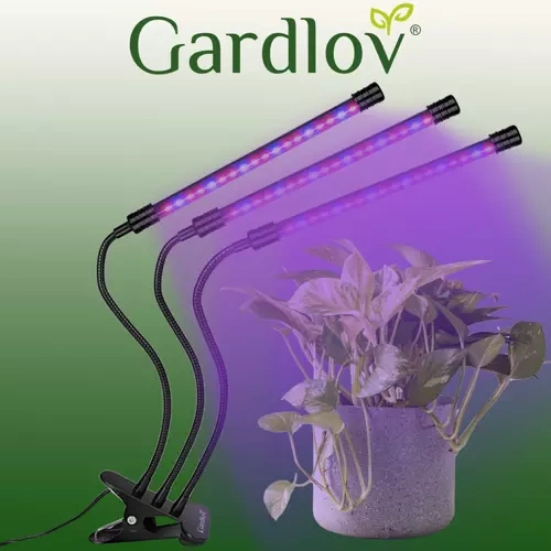 LED-taimelamp kolme valguspaneeli ja taimeriga, 11 W