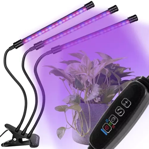 LED-taimelamp kolme valguspaneeli ja taimeriga, 11 W