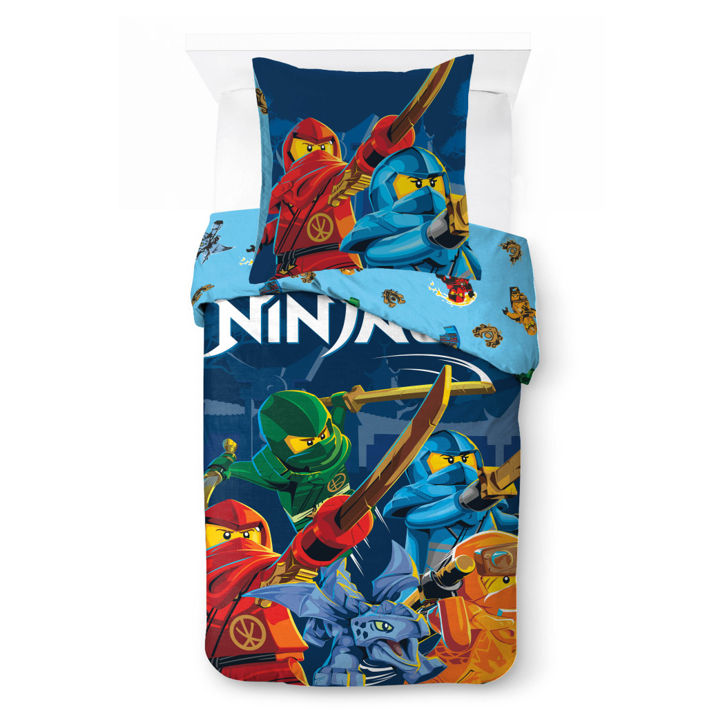 Lego Ninjago Elemental Wonders children's kindergarten voodipesukomplekt 100×135 cm, 40×60 cm – tootepilt