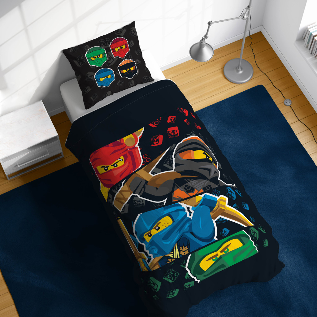 Lego Ninjago Four Elements children's, kindergarten voodipesukomplekt 100x135 cm, 40x60 cm – detailvaade 2