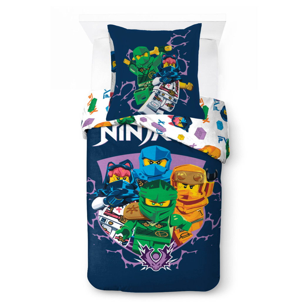 Lego Ninjago Training kids' and preschool voodipesukomplekt 100×135 cm, 40×60 cm – tootepilt