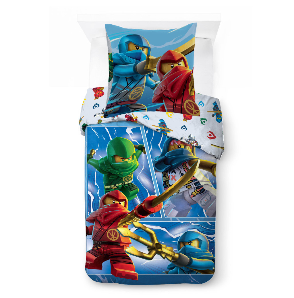 Lego Ninjago Warriors voodipesukomplekt 140×200 cm, 70×90 cm – tootepilt