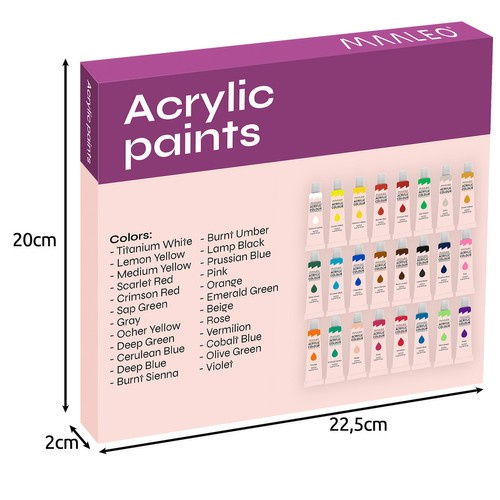 Maaleo akrüülvärvide komplekt 20363, 24 × 12 ml