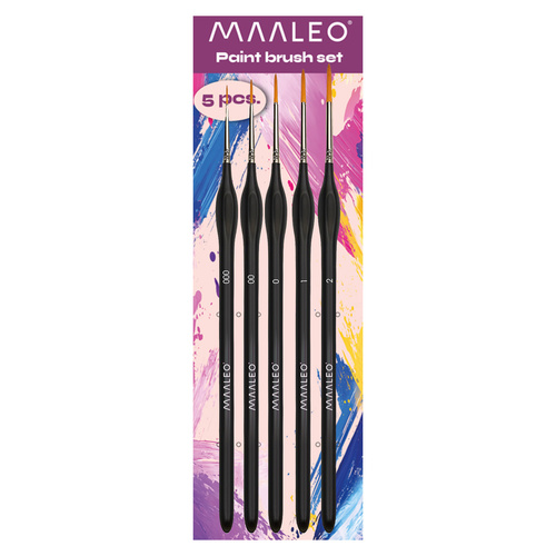 MAALEO peente maalimispintslite komplekt alusega, 5 tk