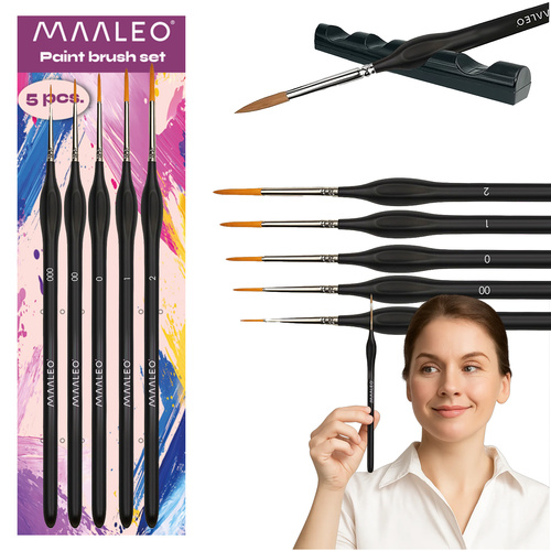 MAALEO peente maalimispintslite komplekt alusega, 5 tk