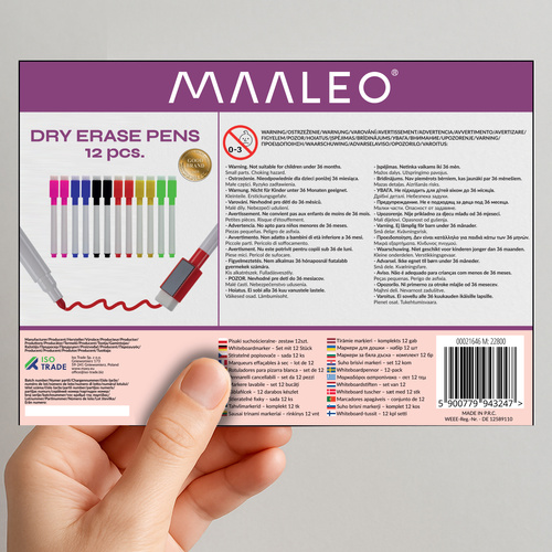 Maaleo tahvlimarkerid 21646, 12 tk