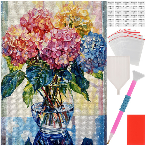 MAALEO teemantmosaiigi komplekt „Lillekimp”, 30 × 40 cm