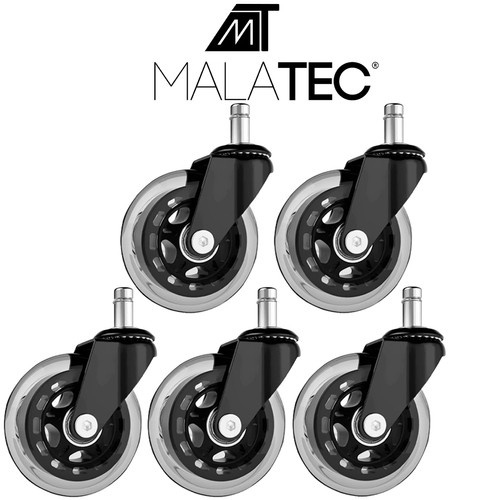 Malatec kontoritooli rattad 22077, 5 tk
