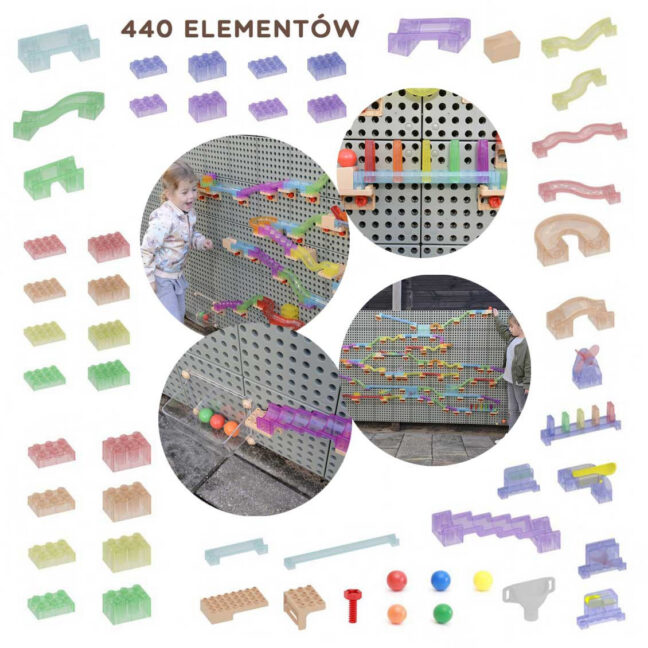 pall rada ehitus ME15143 – MASTERKIDZ pall rada ehitus komplekt STEM tahvel 440 osa (ME15143)