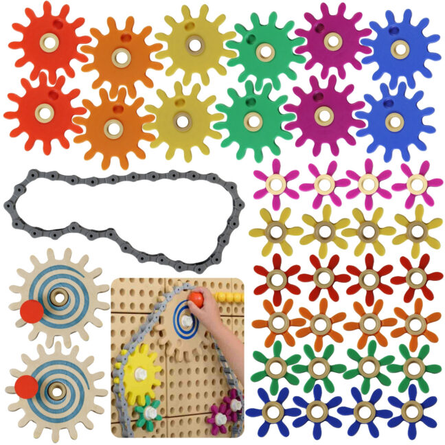 hammasrattad build sinu enda – MASTERKIDZ hammasrattad Build sinu enda mehhanism - STEM teadus ja Creativity tahvel