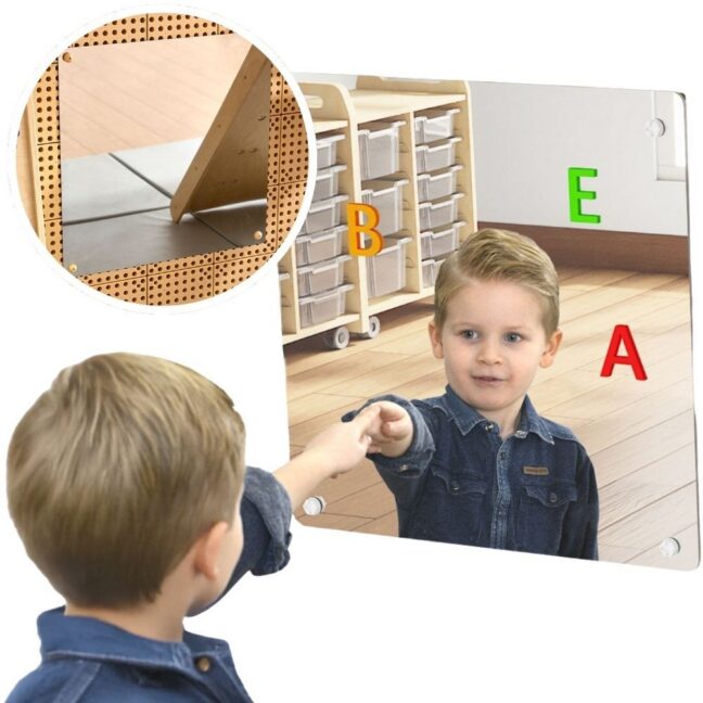 suur magnetilised stem peegel – MASTERKIDZ suur magnetilised STEM peegel