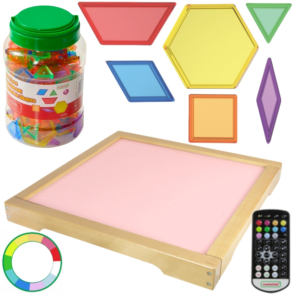 led valgus paneel changing – MASTERKIDZ LED valgus paneel Changing värvid koos Remote Control + Montessori Mosaic klotsid 140 tk.